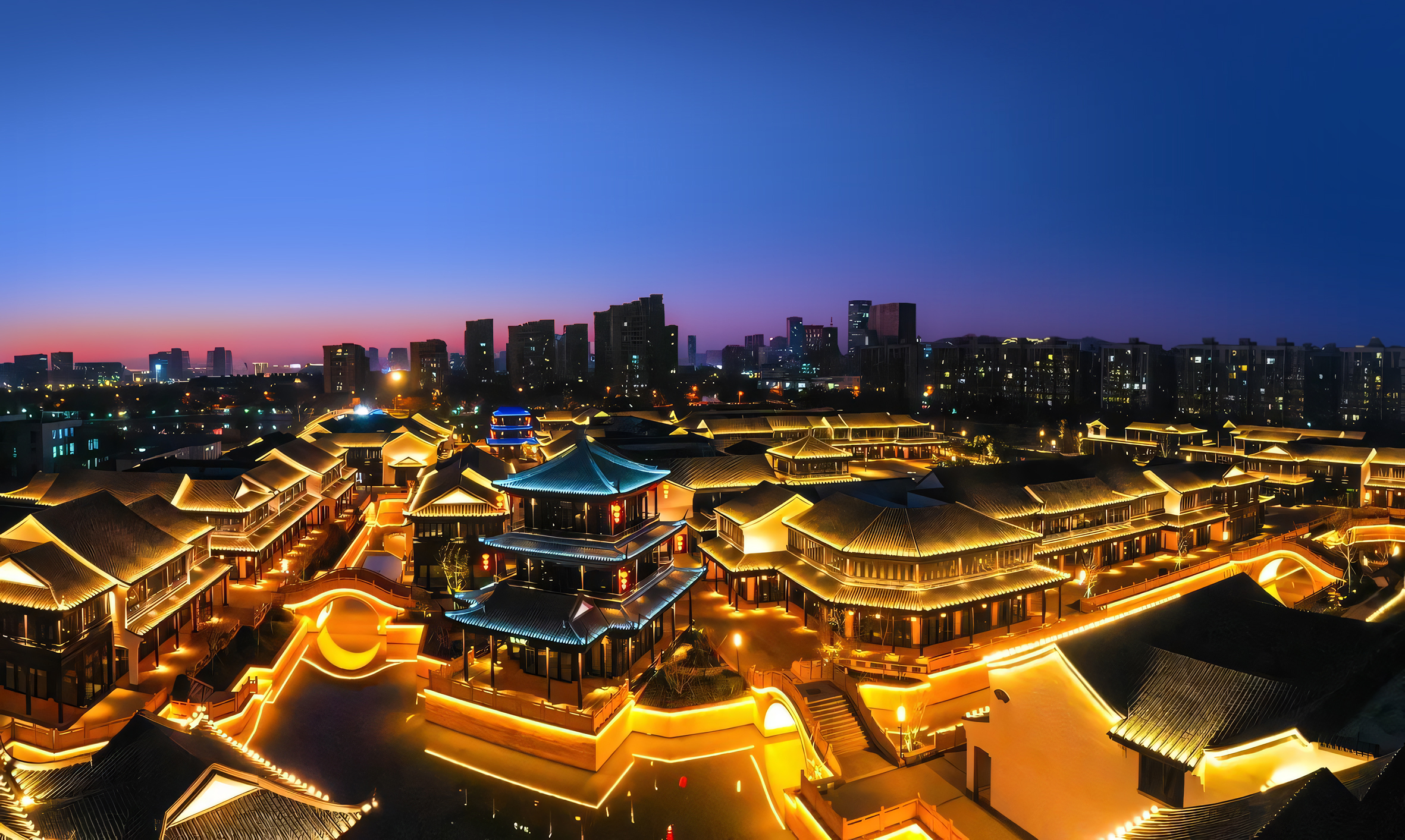 白天看古建，晚上賞燈光！茶山浦水街成文旅照明新樣板